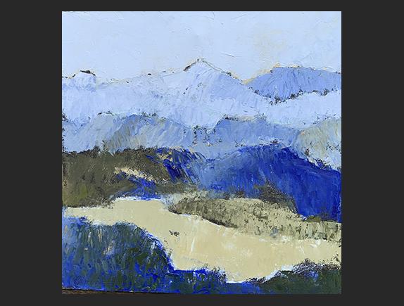 Montagnes bleues Huile sur toile